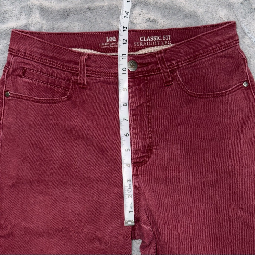 Vintage Lee Platinum Label Classic Fit Jeans - Burgundy - Picture 7 of 8